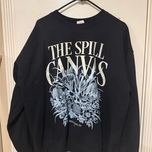 The Spill Canvas Black Graphic Crewneck Sweatshirt